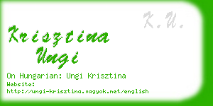 krisztina ungi business card